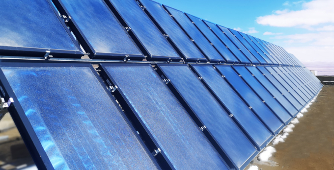 Solarheizungsprojekt für Bürogebäude